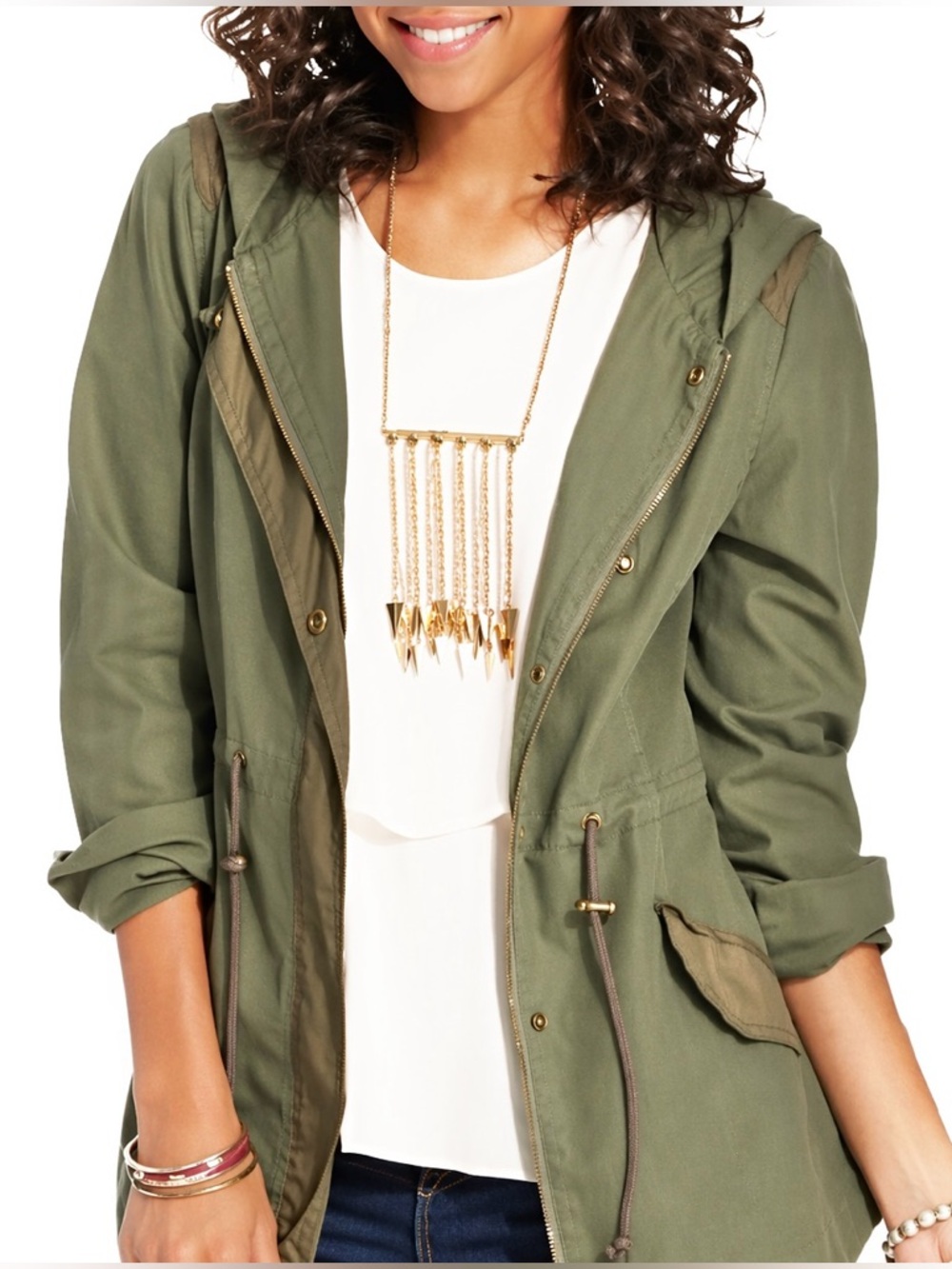 American Rag Utility Jacket in Olive Green